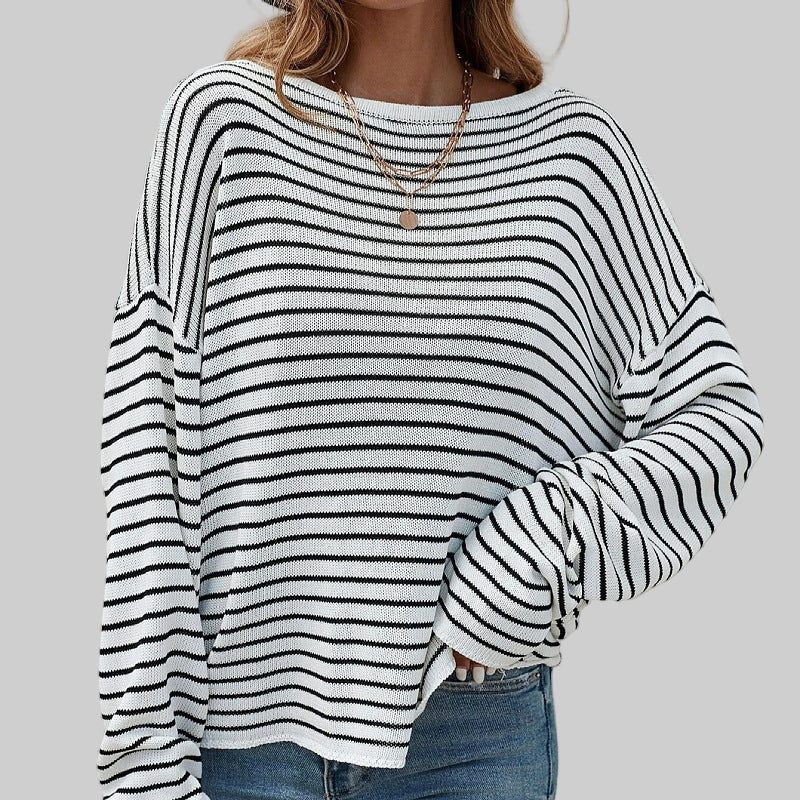 Hollow District “Crosswave” Knit Sweatshirt